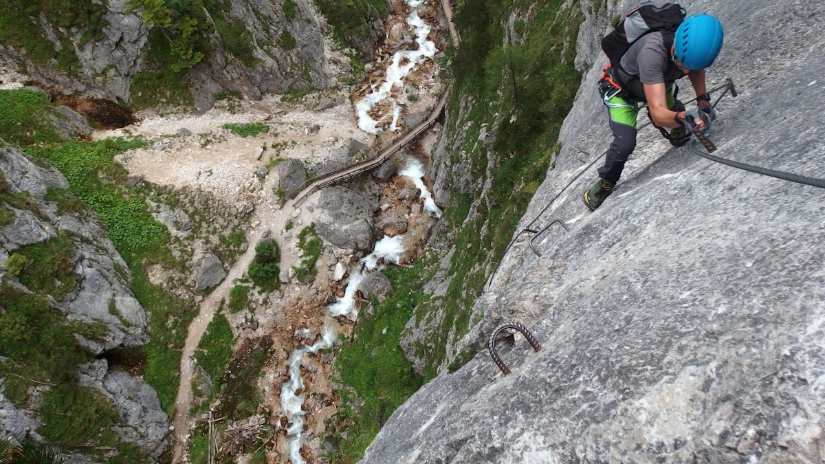 Via ferrata Rosina in Alps